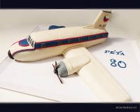 Marcipánový modelovaný 3D dort.